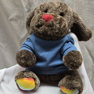 Dog T-shirt, Blue, White, Pink, Mock Tie-dye, Crew Neck, Sz Med, Jersey Knit